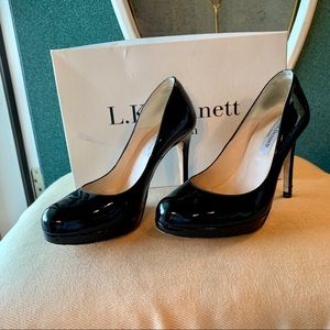 L.K. Bennett Black Patent Leather Pumps